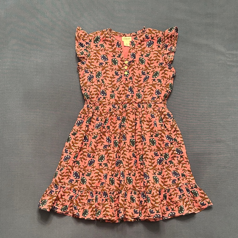 Crewcuts by J. Crew pink and blue floral dress size 6